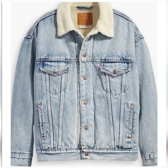 Levi’s dad Sherpa trucker denim‎ jacket size x-small - Picture 2 of 12